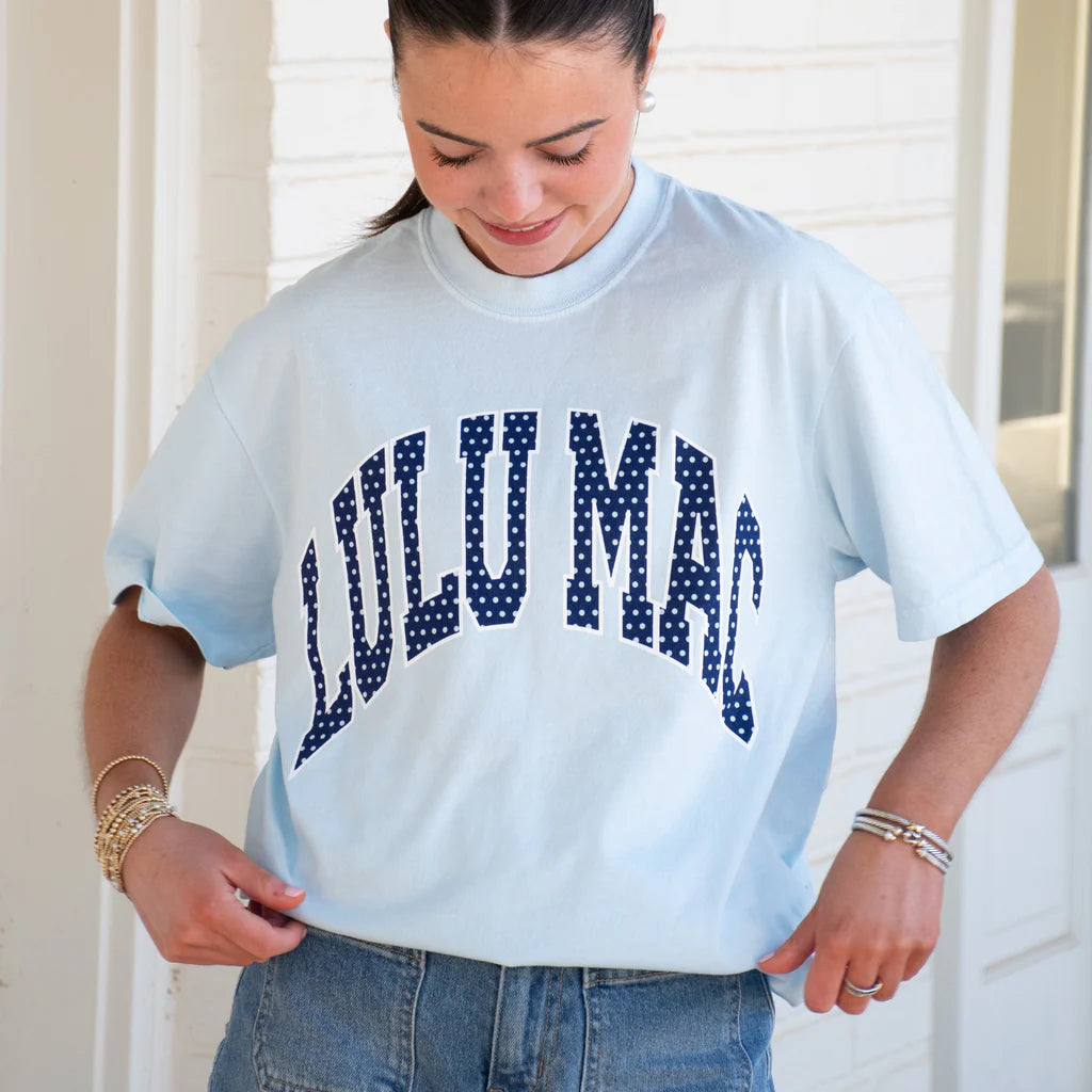 Polka Dot tee in Chambray