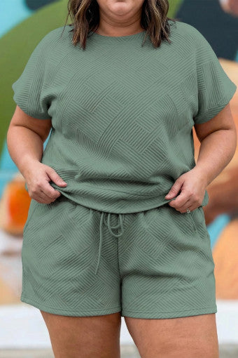 Textured short sleeve set