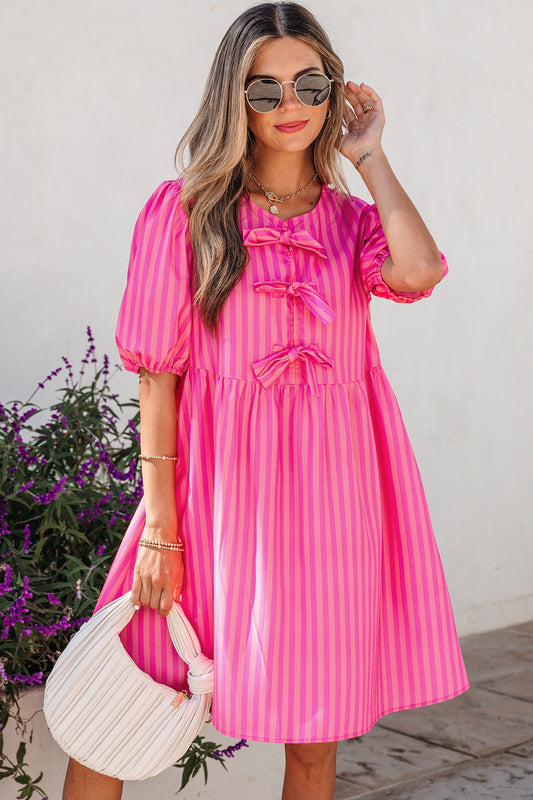 Rose stripe print mini