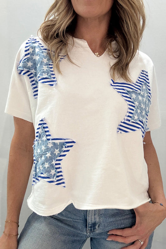Patriotic star mineral washed tee