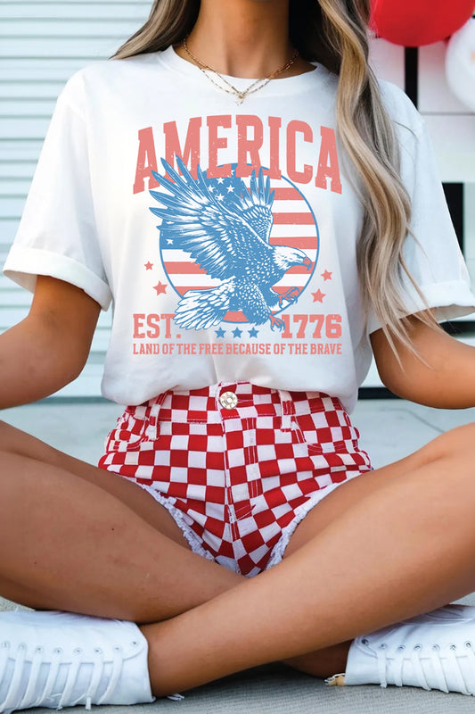 White Vintage AMERICAN tee