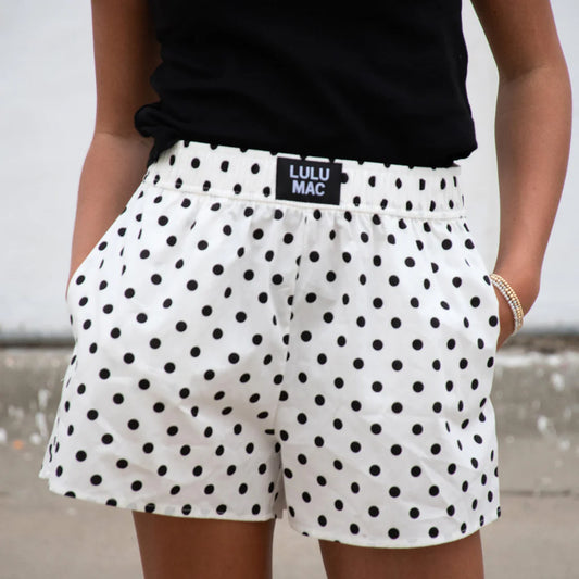 White/Black small polka dot