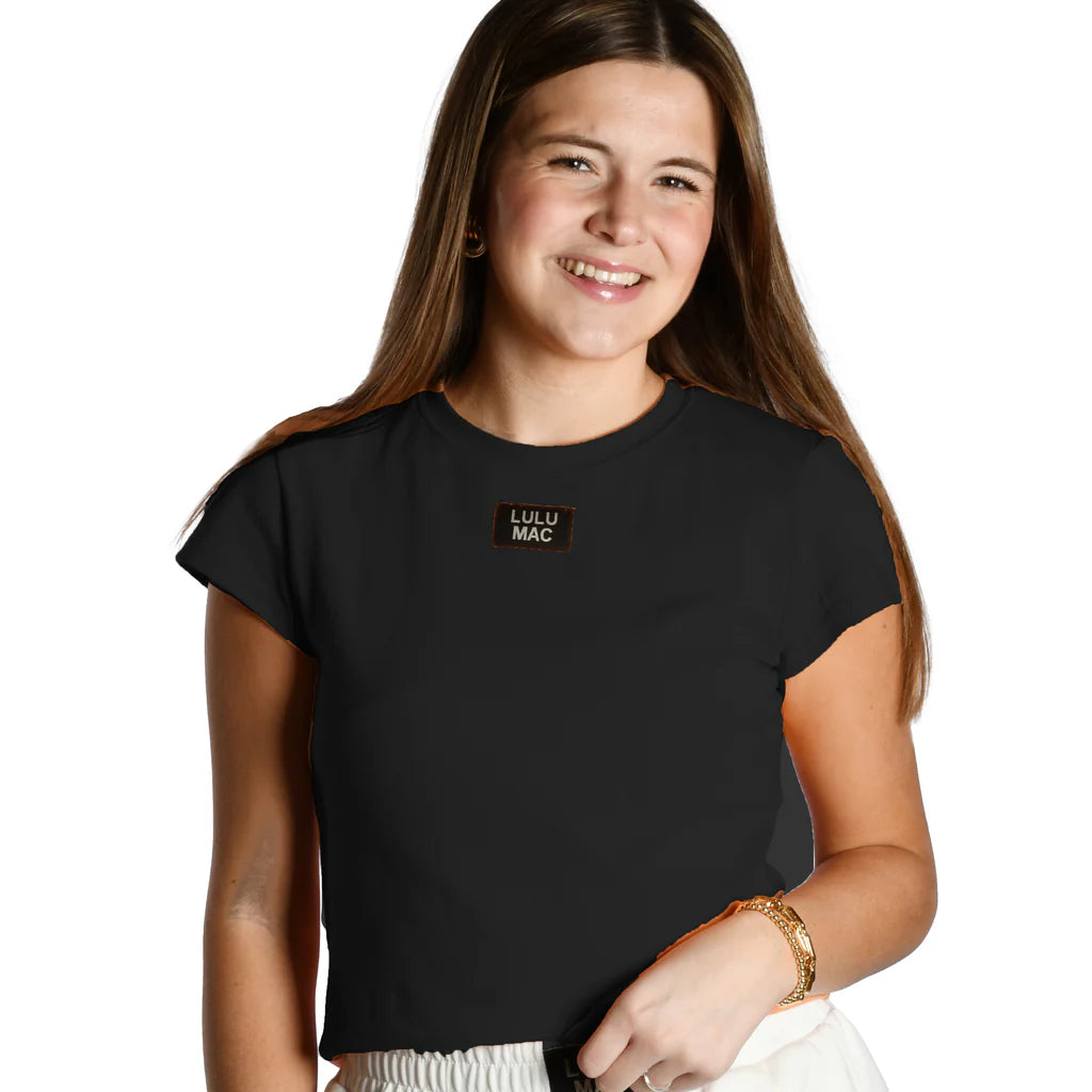 Baby doll top ss black