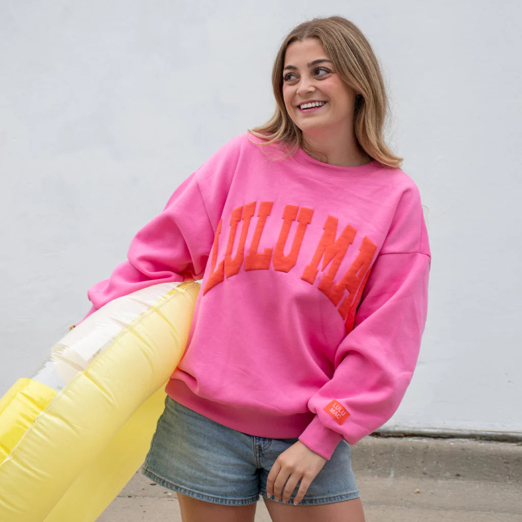 Pink/Orange puff sweater