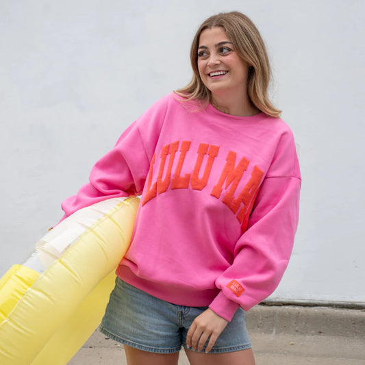 Pink/Orange puff sweater